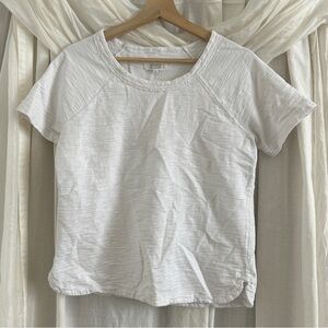 Women's White Short-Sleeve Cotton Tee